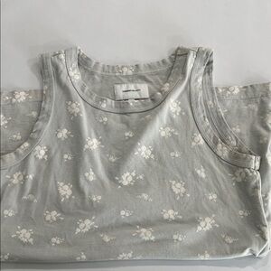 Floral Gray Sleeveless Top by Current/Elliott